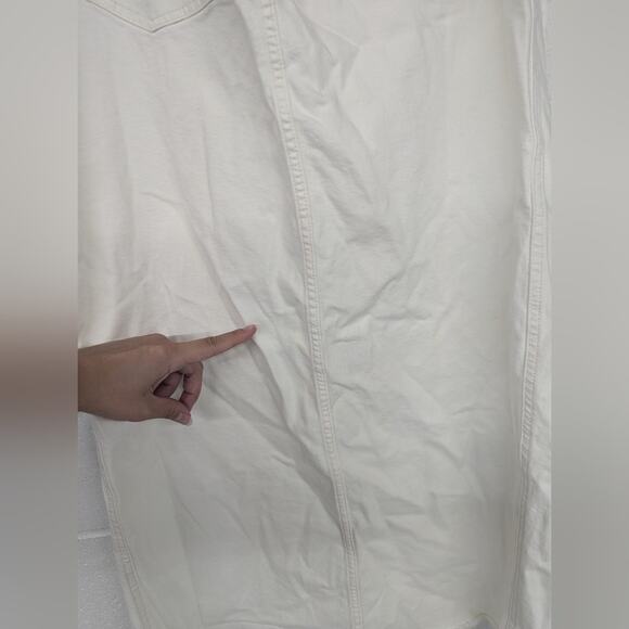 Rtr DL1961 Asra Low Rise Denim Maxi Skirt sz30 (10) High Front Slit Hem Solid - Picture 9 of 15